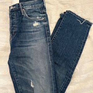 Mother denim mid rise straight jeans 25
